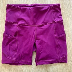 lululemon athletica High-Rise Bike Shorts in Magenta